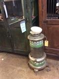 Vintage stove, old pie safes, cupboards and cabinets. 