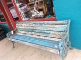 I love the paint on this old park bench! 