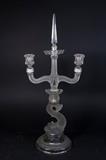 Lot #13 Baccarat Style Frosted Candelabra