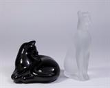 Lot #18 2 Baccarat Glass Figures