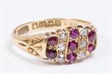 Lot #159 18K Diamond, Ruby Ring