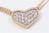 Lot #174 14K Yellow Gold, Pave Diamond Necklace