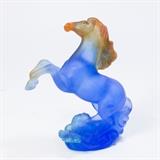 Lot #1022 Signed "Daum" Crystal Pate de Verre Marly Horse