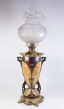 Lot #1066 Edda,Teplitz Amphora Porcelain Oil Lamp