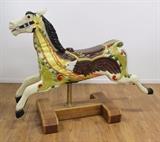 Lot #1110 Antique Polychromed Carousel Horse