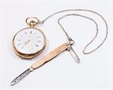 Lot #1155 14K Rose Gold Elgin Open Face Pocket Watch