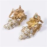 Lot #1156 Pair 18K French Hallmarked Gold Earrings