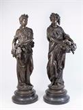 Lot #1250 Pair 19th Century Bronze Figures