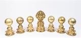 Lot #1256 Victorian Brass Newel Posts