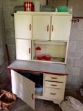 Hoosier cabinet with sifter intact