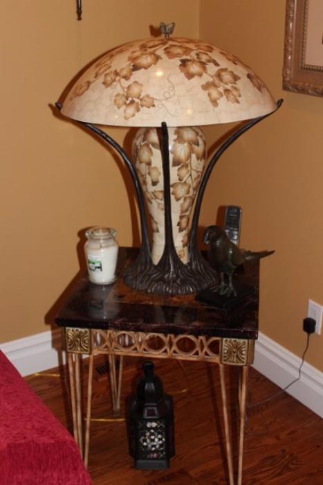 Lamp, Square Side Table, Decorative