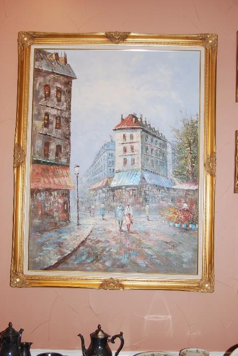 Burnette French Cityscape Oil on Canvas (signed)