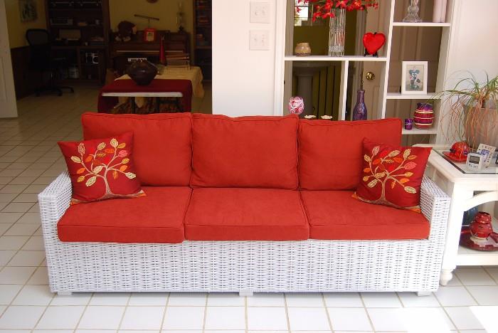 Wicker Style Sofa
