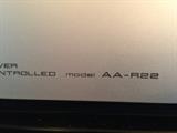 Model information on Akai amplifier.