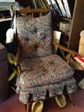 Rocker with paisley cushions