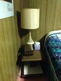 Nightstand and 1960s lamp