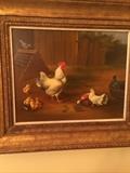 Good-looking framed barnyard scene