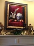 Beautifully framed stilllife with other striking decorative items
