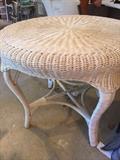 Round wicker table (room for 4 chairs)