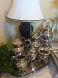 Exceptional silver plate selections; another good-looking lamp