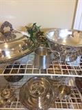 Silver-plate serving pieces