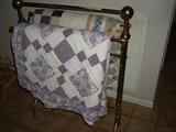 Blanket rack and quilts
