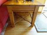 Pottery Barn matching pine end table