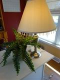 more lamps and artificial fern