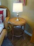 matching end table and brushed nickel lamp