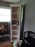 white shelving unit, folding shelf