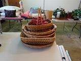many sizes and shapes of baskets