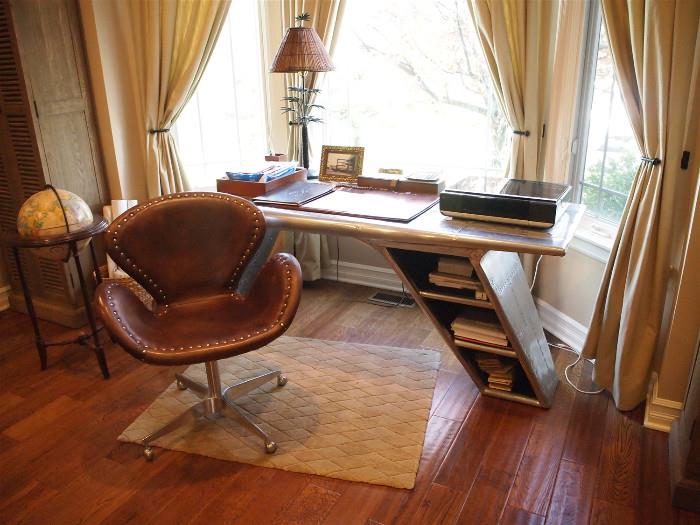 Airplane wing desk & chair, $1,200