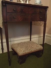 Two Drawer, 19th c. Table 