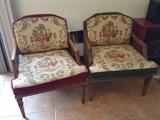 Two floral upholstered chairs  $60 each