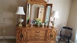 Triple dresser with mirror   $150
