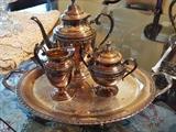 Silverplate tea service