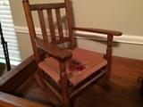 VINTAGE CHILD'S CHAIR WITH NEEDLEPOINT SEAT