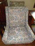 retro gold & sage floral print chairs