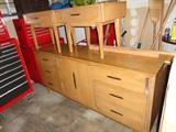 Kroehler dresser with mirror and night stands & head board