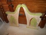 End pieces from antique pew