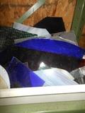 Large amount of stained glass pieces