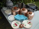 Vintage copper canisters & more