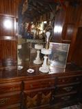 Triple dresser & curio mirror