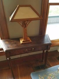 Arts and Crafts Style Lamp - Vintage Side Table by Herman. 