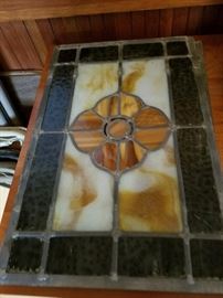 Two Vintage Stain Glass pieces