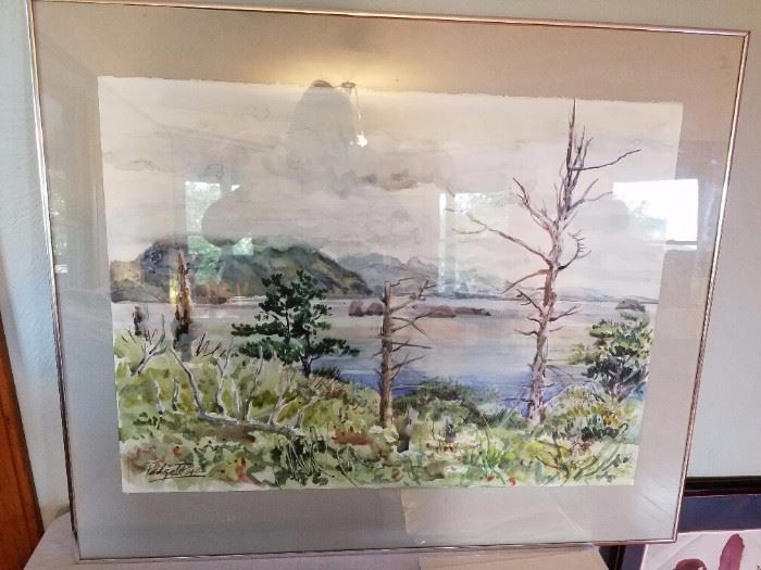 Watercolor signed by maker
