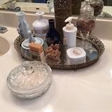Vanity Perfume Tray and vanity items 