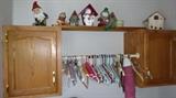 Hangers, bird houses, gnomes and many other decorations