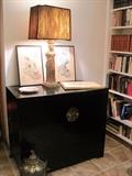 Oriental cabinet. Classical table lamp. 