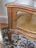 Gilt wood display case/table.